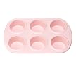 Silicone Solutions 6-Cup Muffin Pan - Pink
