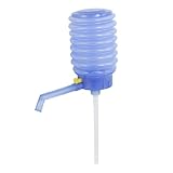 uxcell 飲用水ポンプ　ウォーターポンプ　2 チューブ　押し式　クリアブルー　プラスチック