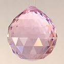 40mm Vintage Crystal Pink Feng Shui Ball