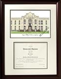 IMAGE OF Virginia Military Institute Graduate Framed Lithograph w/ Diploma Opening