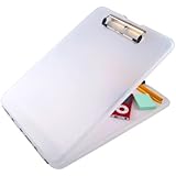 Saunders SlimMate Plastic Storage Clipboard, Letter Size (8.5-Inch x 12-Inch), Clear (00871)