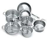 Cuisinox Elite Cookware Set with Glass Covers, 11-Piece