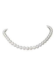 AAA+ Genuine Round 8-8.5mm White Pearl Necklace 14K Gold Clasp 18" Cultured Freshwater