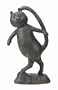 Wrought Iron Finish Oscar The Cat Statue