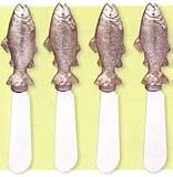 Stainless Steel Angler Fish Spreaders (set of 4) by Boston Warehouse Trading Corp.