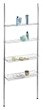 Produkt-Bild: Wenko 18597100 Teleskopregal Ellera - 2 ausziehbare Haltestangen, 2 Ablagen, 2 Ablagek&ouml;rbe, Chrom, 71.5 x 250-305 x 20.5 cm
