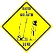 DAVID & GOLIATH ZONE giant bible story sign