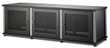 Salamander Synergy 237 A/V Cabinet w/ Three Doors (Black/Silver)