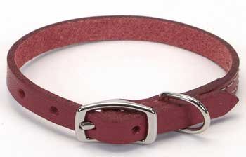Leather Oaktan Collar Red 3 8X12