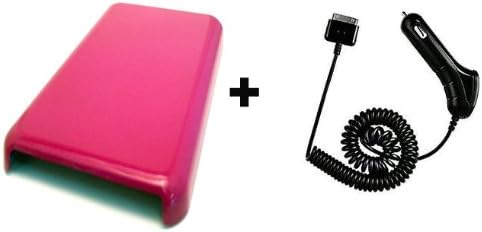 BUNDLE Apple Ipod Touch 1st 1G Generation HOT PINK SPARKLE + CAR CHARGER For iPod Model # A1213 Design Case Skin Cover A1213 iTouch