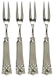 Decorative Shrimp Fork with Fleur De Lis Handle Set of Four