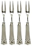 Decorative Shrimp Fork with Fleur De Lis Handle Set of Four