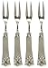 Decorative Shrimp Fork with Fleur De Lis Handle Set of Four