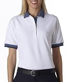 Ladies' Premium Pique Polo with Contrast-Tipped Trim