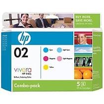 HP 02 Inkjet Print Cartridge Color Combo Pack (CC604FN#140)