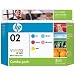 Office Products : HP 02 Inkjet Print Cartridge Color Combo Pack (CC604FN#140)
