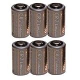 Kodak CR2 Batteries, 3.0 volt Lithium, Pack of Six.