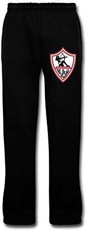 Men's Zamalek Sc Funny Fleece Pants With Pockets M Black By Rahk