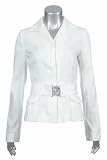 3104%2BfPhxaL. SL160  Elie Tahari Womens Pauline Belted Blazer Jacket White XS