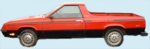 1984 Dodge Rampage 2+2 Side Stripe & Names Kit - BLACK