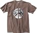 PEACE EARTH Sign Symbol Satellite Image Adult T-shirt - Chestnut Brown