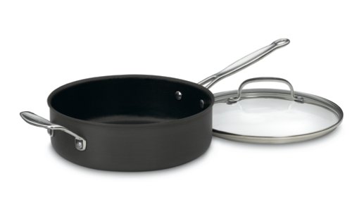 Cuisinart 633-24H Chefs Classic Non-Stick Hard Anodized 3.5 Qt Saute Pan with Cover & Helper Handle