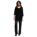 Pointed U Neckline Tunic And Pant Set (Petite, Tall & Misses Sizes XS-3X)