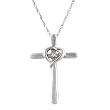 White Gold Diamond Cross Pendant