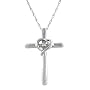 White Gold Diamond Cross Pendant