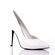 5 Inch Sexy High Heel Shoe Women's Dress Shoes Classic Pump Shoes White Leather