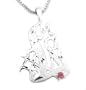 #1 MOM Genuine Ruby Diamond-Cut Charm Pendant on 18" Necklace