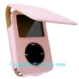 Eforcity Pink Synthetic Leather Case with Belt Clip for Apple iPod Video 30GB / iPod Video U2 Special Edition