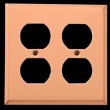 Review Renovator's Supply  / Wall Plates Brushed Copper, Solid Copper Double Outlet Wallplate