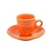 Fiesta Tangerine 807 After-Dinner Cup and Saucer Set
