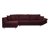 2 Piece Twill Sofa Set in Dark Purple
