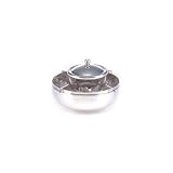 Christofle Silver Caviar Server with Glass Bowl - 14 cm - From France