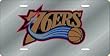 Philadelphia 76ers Laser Cut Silver License Plate - SET OF 6 - Sports Merchandise