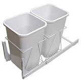 KV Door Mount Slide Out Bin Double 35 Quart White
