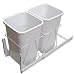 KV Door Mount Slide Out Bin Double 27 Quart White