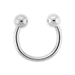 HORSESHOE WITH BALL Gauge: 14, Ball Size: 4mm, Length: 8mm Sold as a Pair