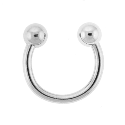 HORSESHOE WITH BALL Gauge: 14, Ball Size: 4mm, Length: 8mm Sold as a Pair