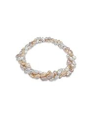 7mm Multicolor Biwa Freshwater cultured pearl necklace