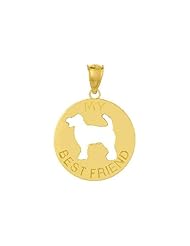My Best Friend Dog Gold Pendant