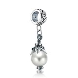 Bling Jewelry June Birthstone Pearl Dangle Bead Fits Pandora Chamilia Troll Biagi