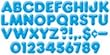 READY LETTERS 4INCH 3-D BLUE