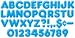 READY LETTERS 4INCH 3-D BLUE