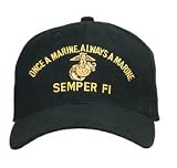  : MARINE - Once A Marine - Military Gear - Baseball Cap / Hat One Size Fits Most