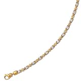 14K Two-Tone Gold Man's Links Necklace - 24 inches