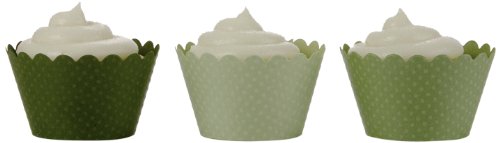 Dress My Cupcake Green Trio Cupcake Wrappers, Set of 36
