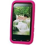 Premium Hot Pink Silicone Soft Rubber Cover Case for Samsung Eternity SGH-A867 [Retail Packaging]